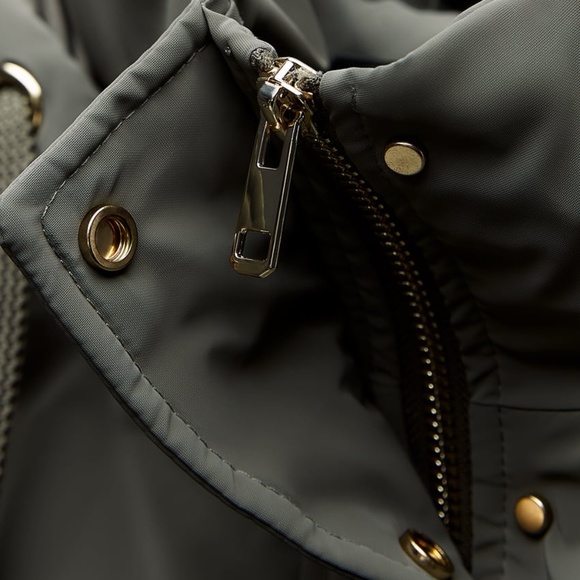 ZARA WIND PROTECTION HOODED PUFFER ANORAK - Picture 4 of 4